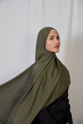 Luxury Medina Silk Army Green Hijab