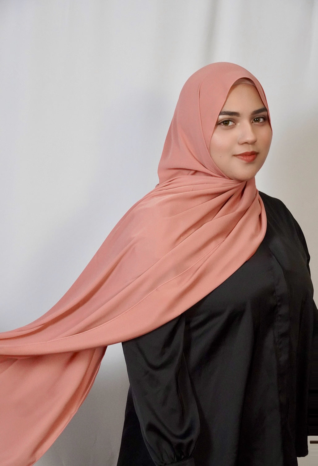Luxury Medina Silk Peach Hijab