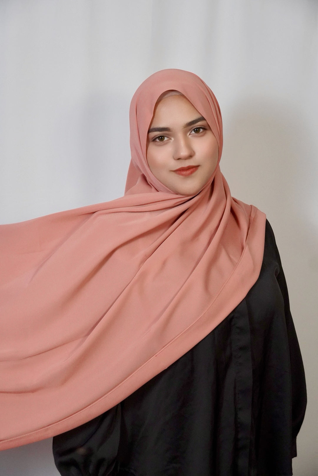 Luxury Medina Silk Peach Hijab