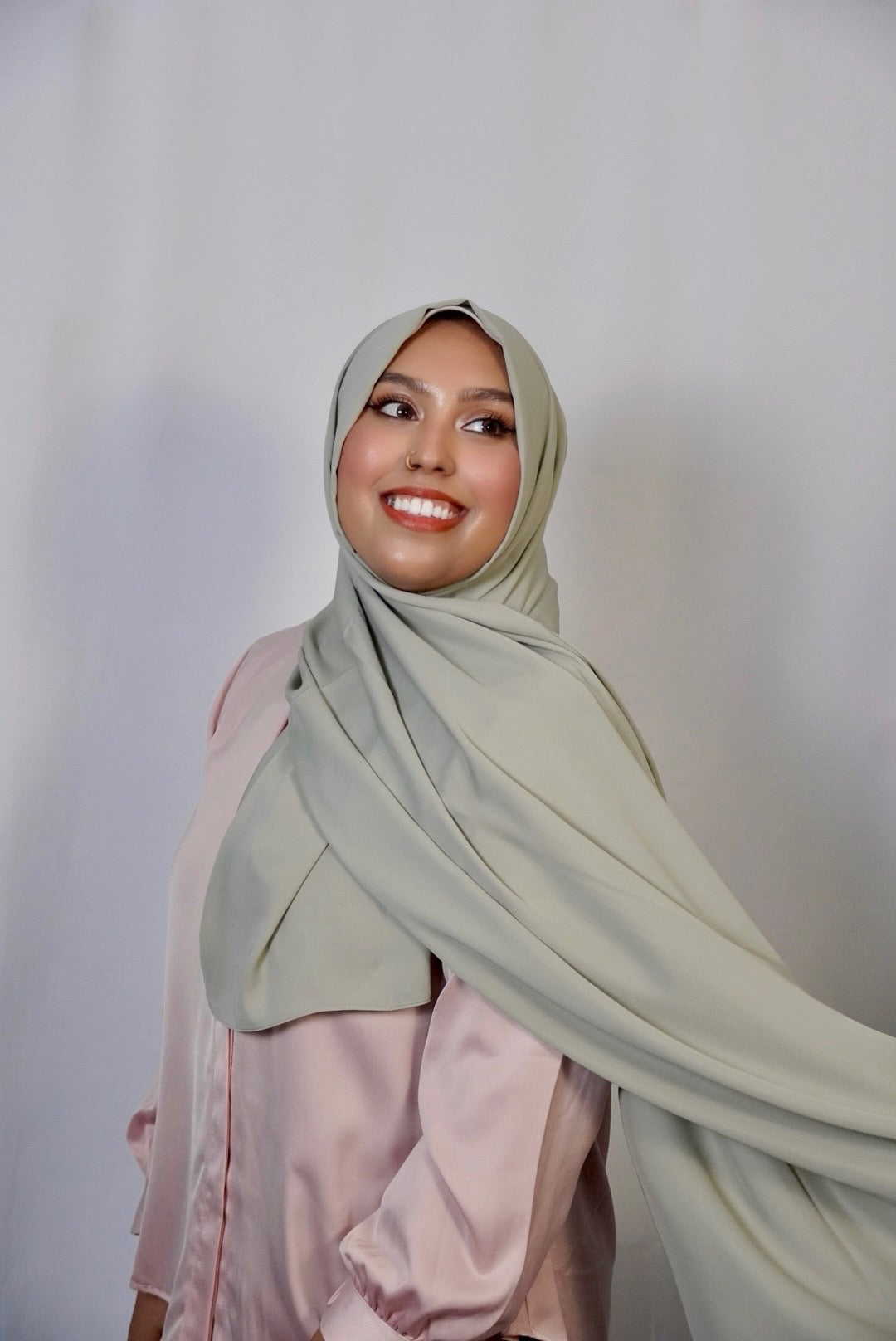 Luxury Medina Silk Sage Green Hijab