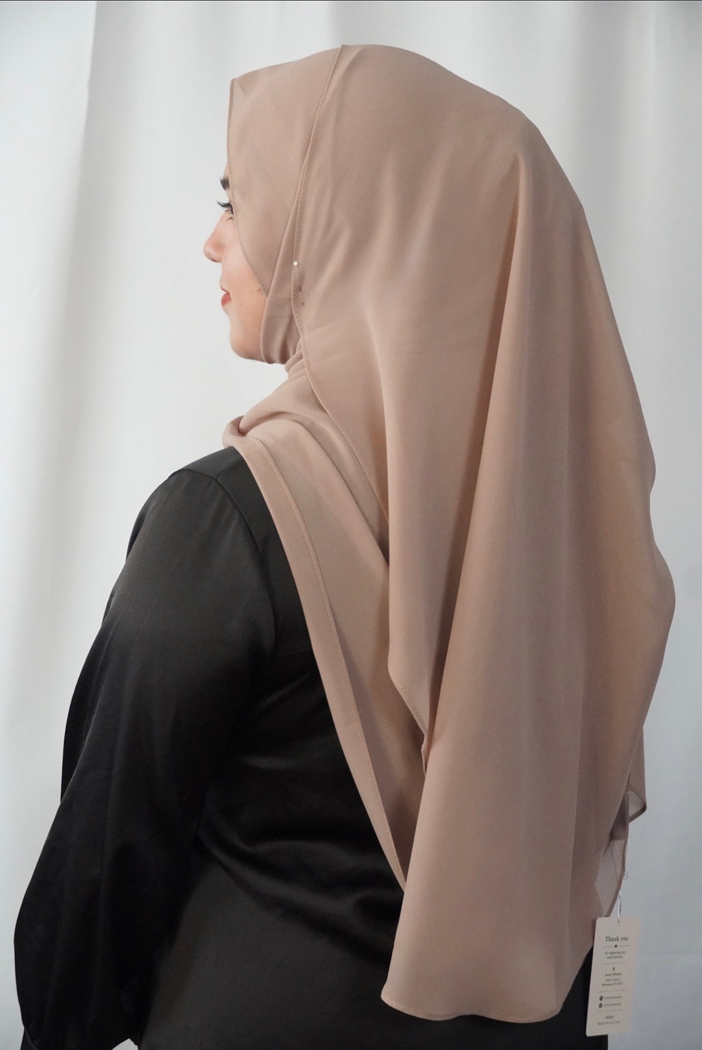 Rounded Chiffon Hijab Mauve