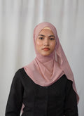 Rounded Chiffon Hijab Pink